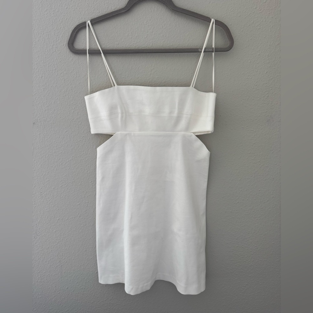 Zara White Cut-out Mini Dress